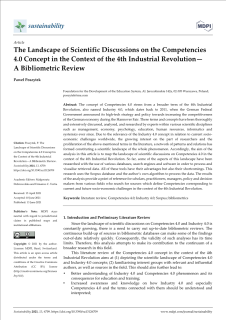 The Landscape of Scientific Discussions on the Competencies 4.0 Concept in the Context of the 4th Industrial Revolution